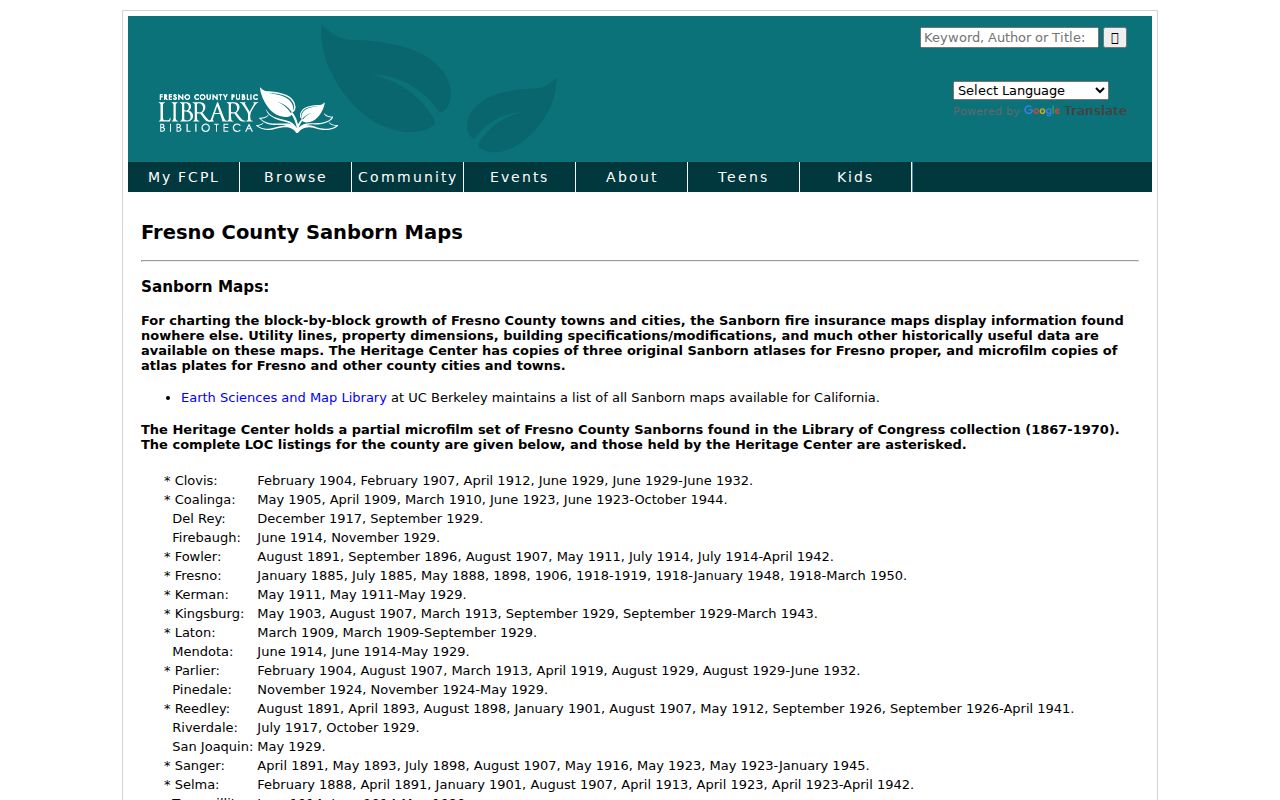 Selma city directory research with Sanborn map holdings
