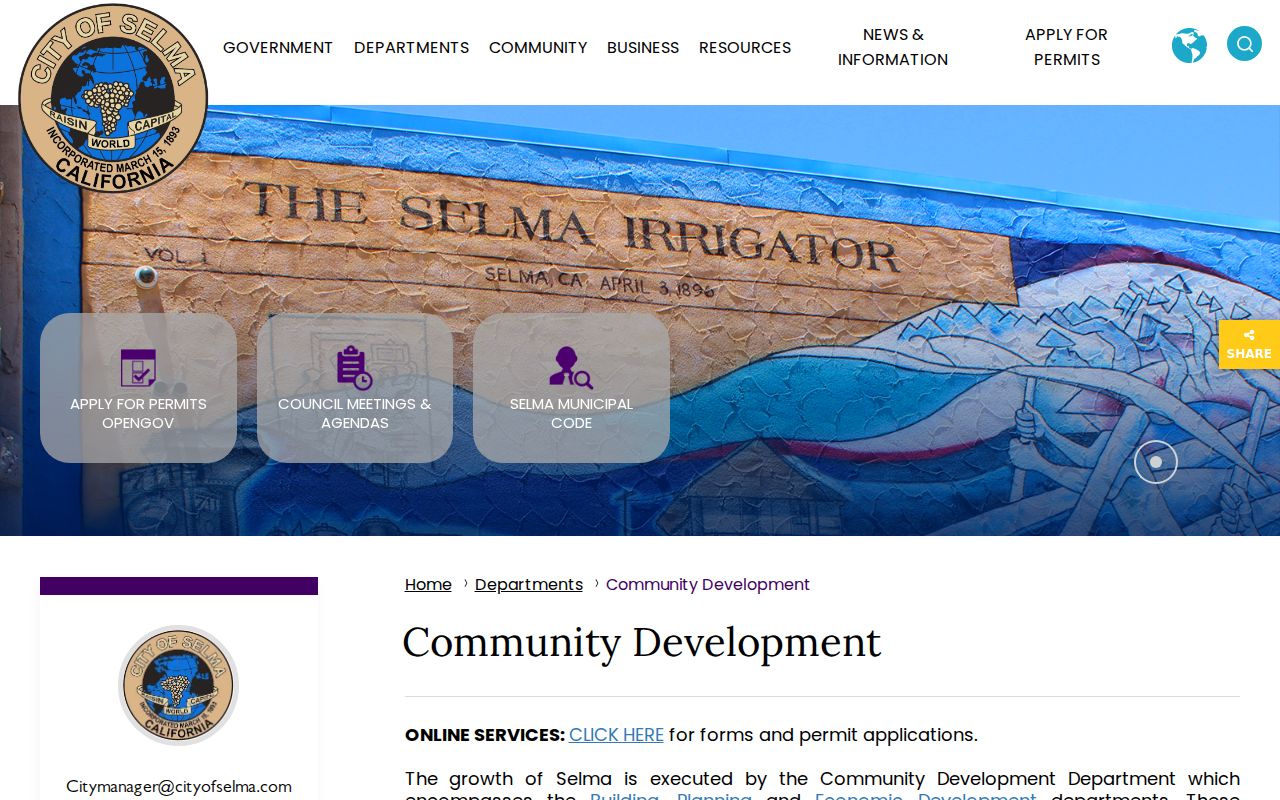 Selma neighbors lookup with Community Development services