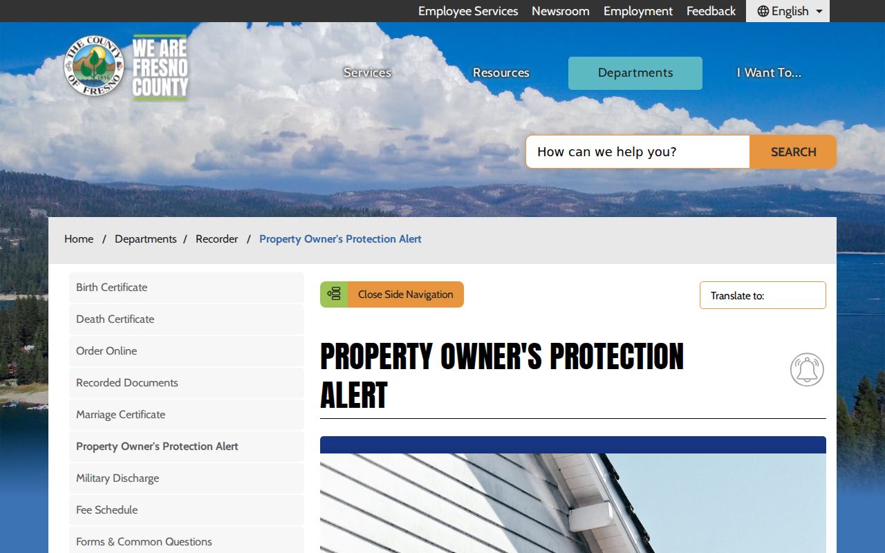 Selma previous residents research with Fresno property recording alert