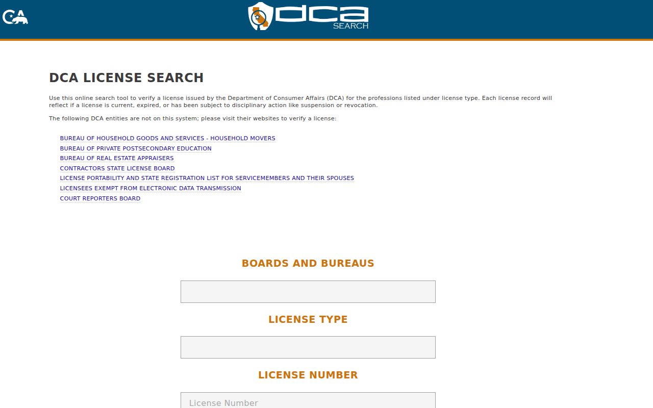 Selma residents directory California professional license search